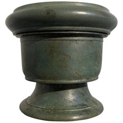 Antique Central Javanese Bronze Footed and Lidded Offering Vessel, 8th-10th Century