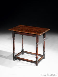 Centre Table Sidetable Small 18 Century English George I Vernacular Bookmatched