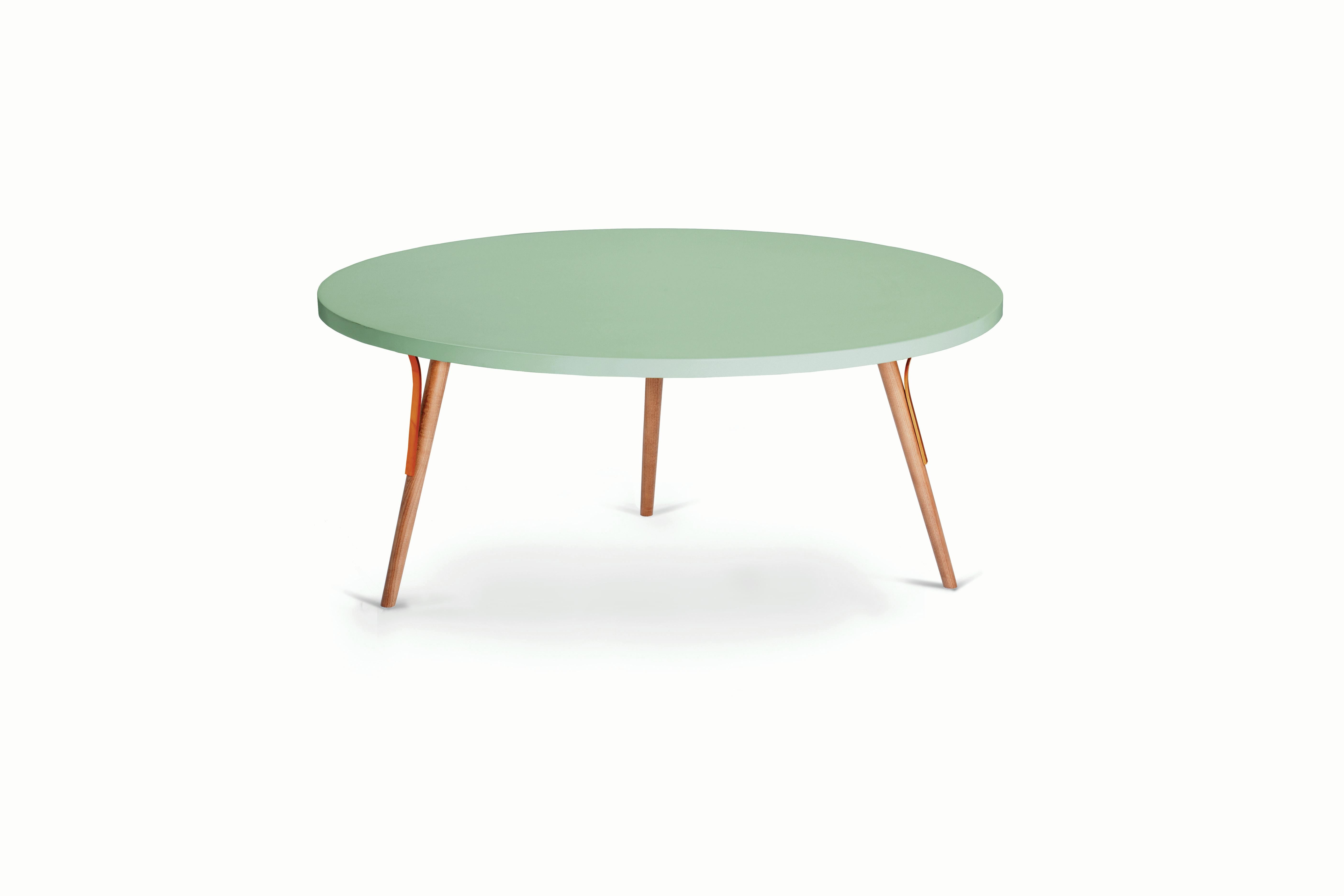 Poli Way de table centrale en bois et laiton en vente