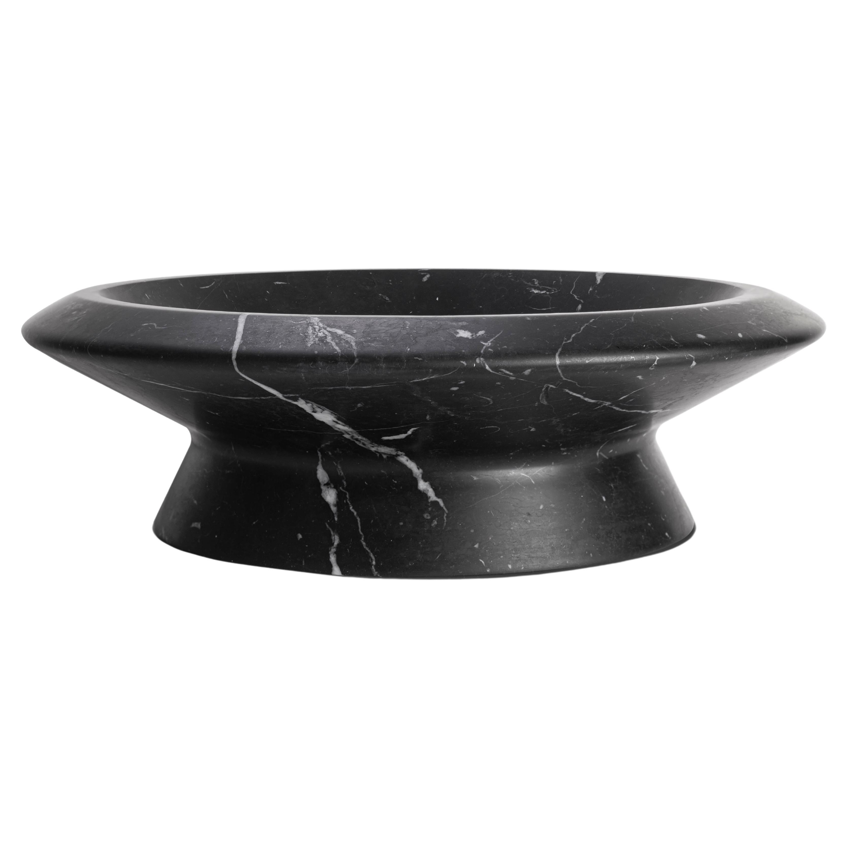 New Modern Centrepiece in Black Marquina Marble creator Ivan Colominas STOCK For Sale