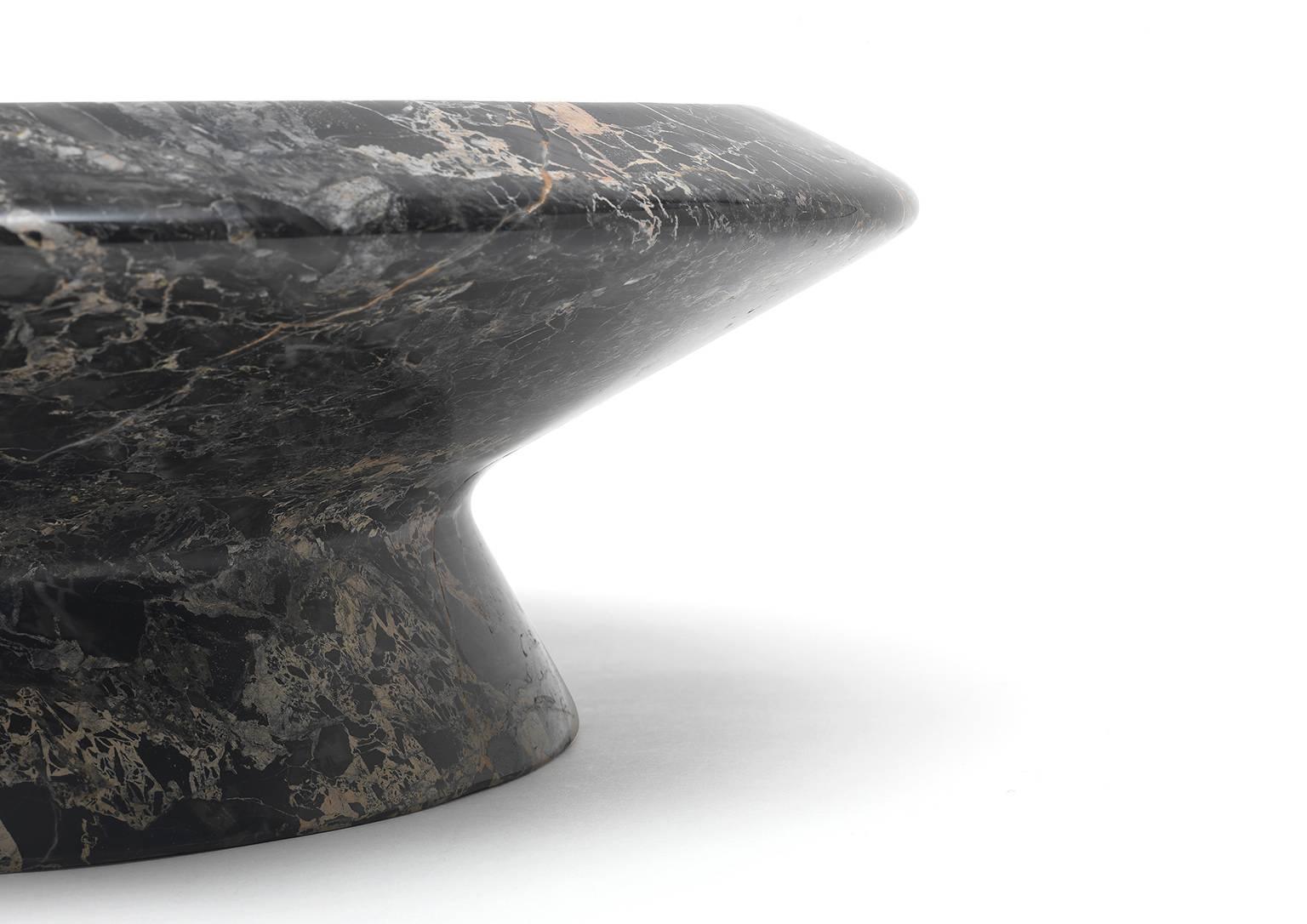 Centrepiece in Black Portoro Marble by Ivan Colominas, Italy in Stock In New Condition In Milan, IT