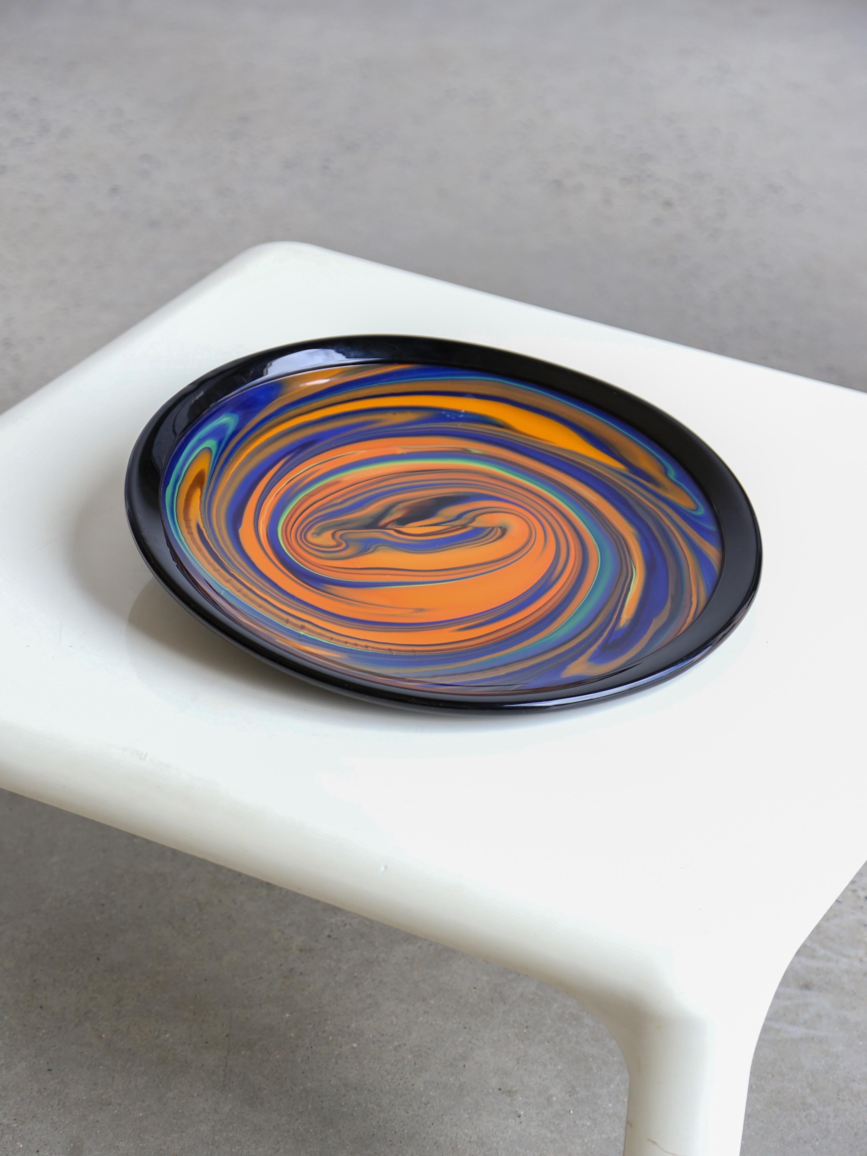 Hand-Crafted Centrepiece in Overlaid Murano Glass by Missoni for Arte Vetri For Sale