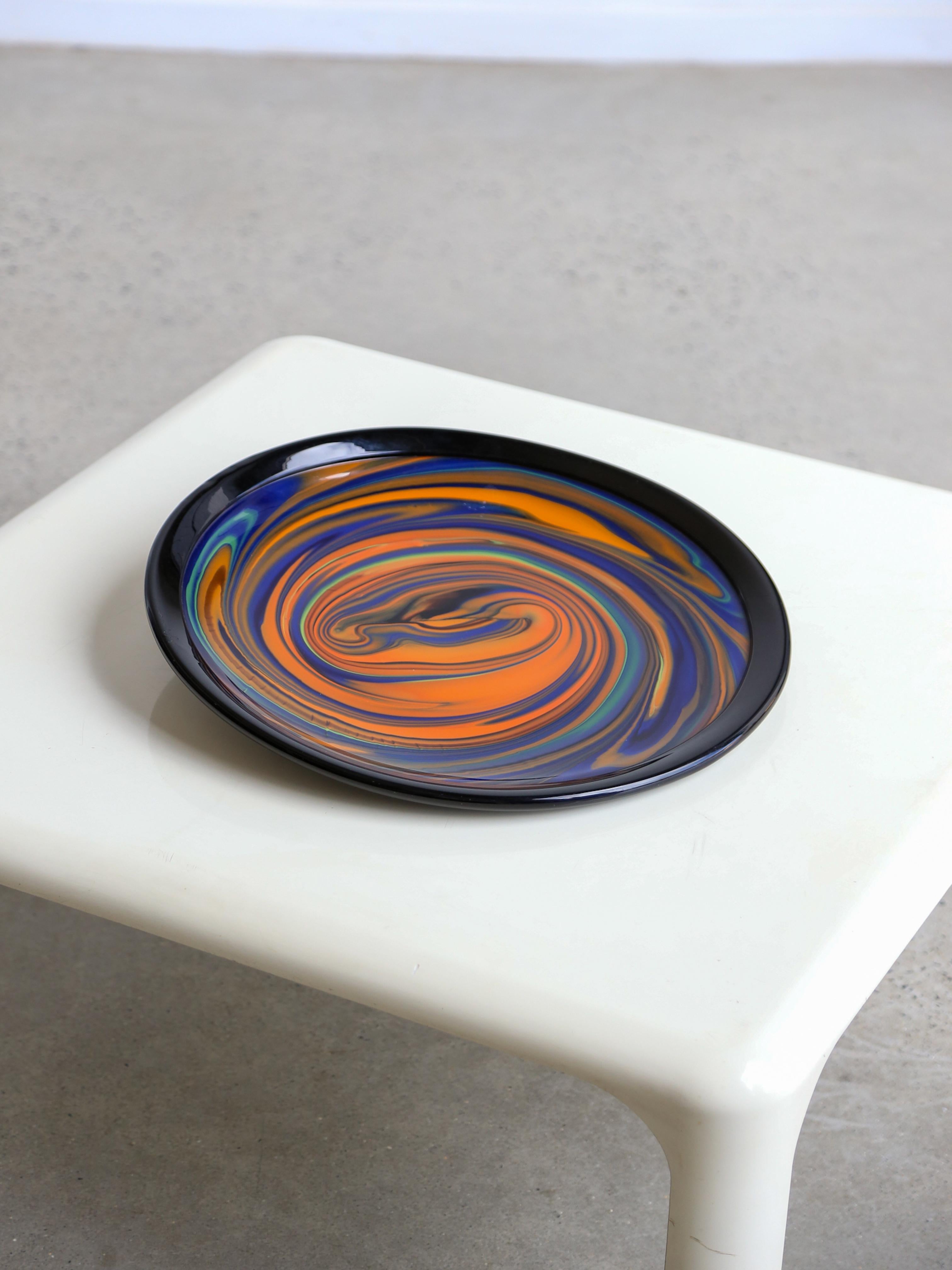 Centrepiece in Overlaid Murano Glass by Missoni for Arte Vetri In Good Condition For Sale In Byron Bay, NSW