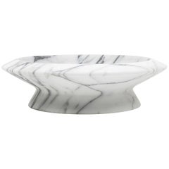 Centrepiece in White Arabescato Marble by Ivan Colominas, Italy in Stock