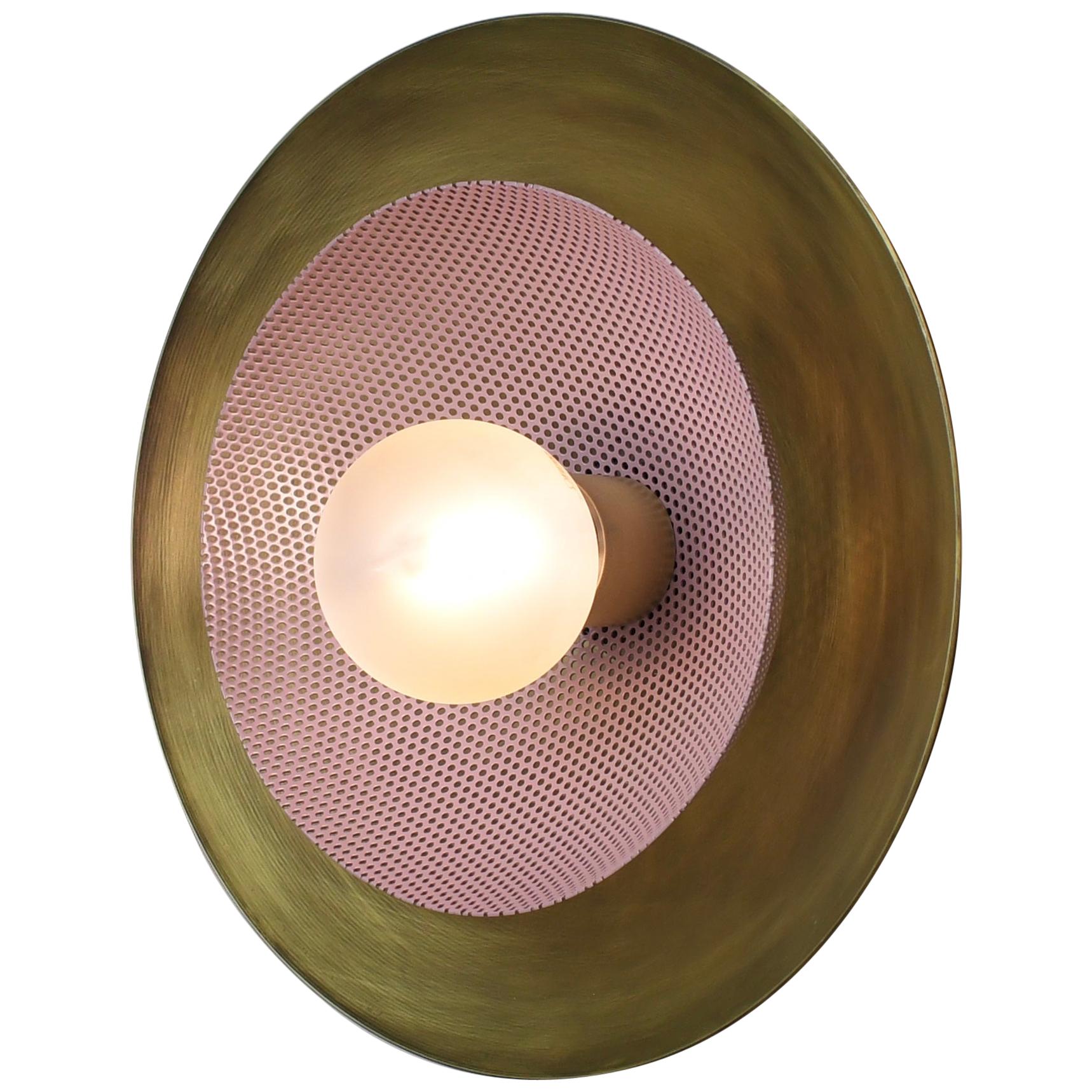 Centric Wall Sconce in Solid Brass & Lilac Enamel Mesh Blueprint Lighting, 2019 For Sale