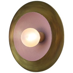 Antique Centric Wall Sconce in Solid Brass & Lilac Enamel Mesh Blueprint Lighting, 2019