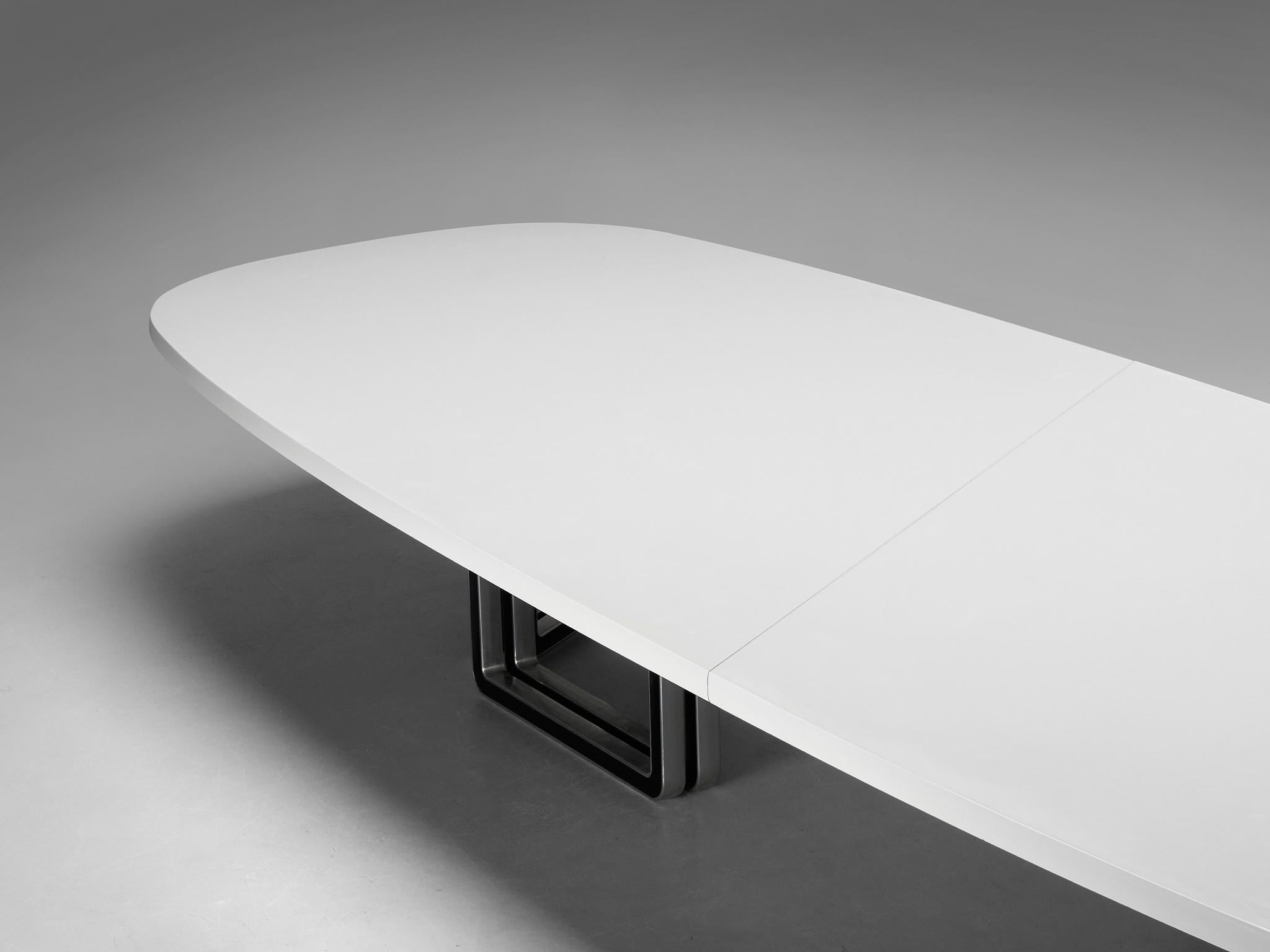 Aluminum Centro Progetti Tecno Large Conference Table 547cm