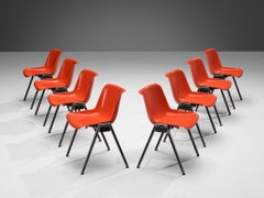 Centro Progetti Tecno Set of Eight Stackable ‘Modus’ Chairs