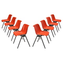 Centro Progetti Tecno Set of Eight Stackable ‘Modus’ Chairs 