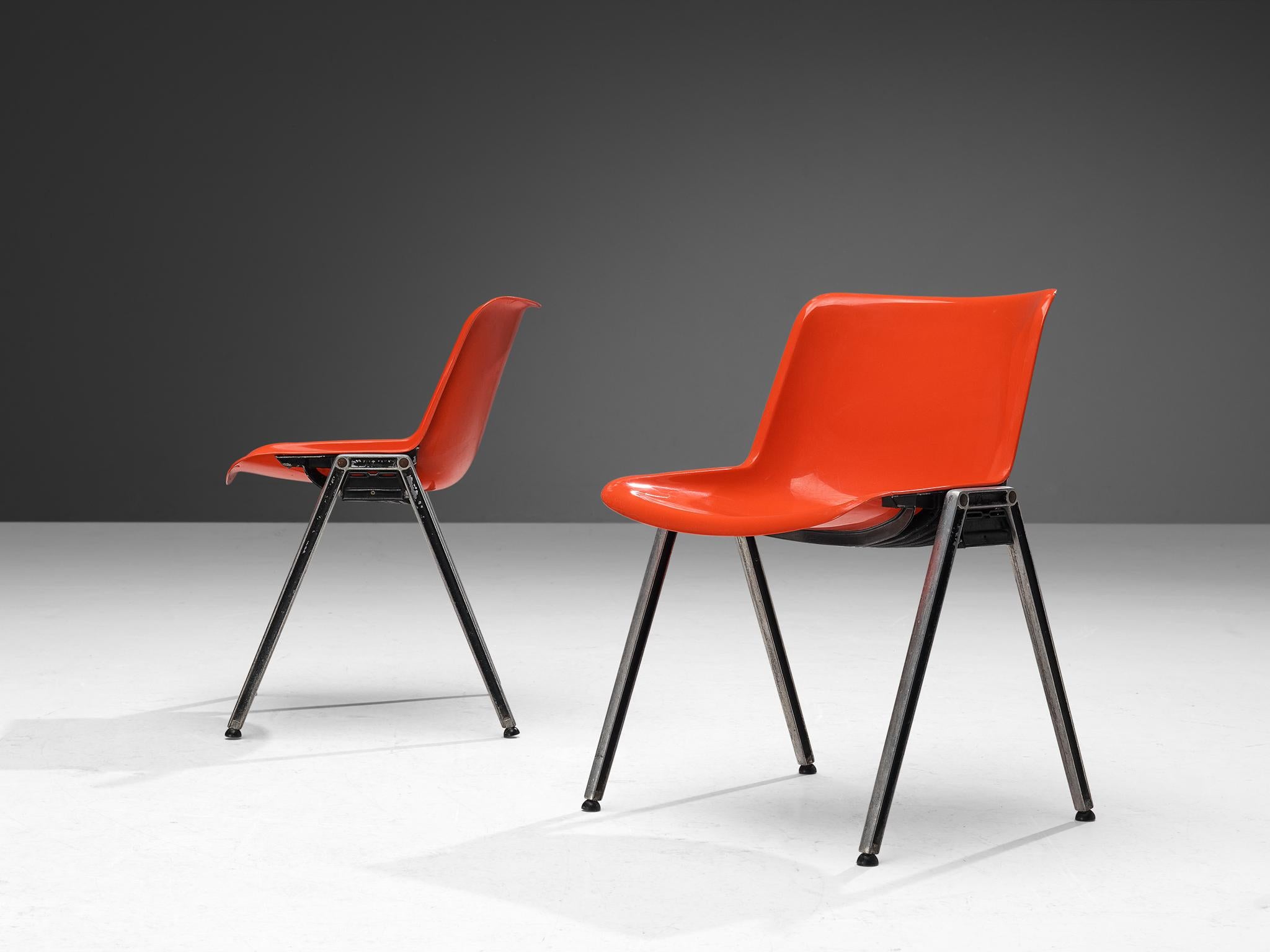 Italian Centro Progetti Tecno Set of Twelve Stackable ‘Modus’ Chairs  For Sale