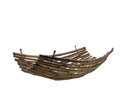 Natural Bamboo Artistic Centerpiece, Italy 1960s