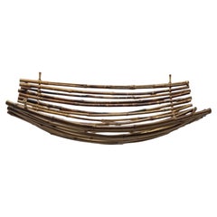 Natural Bamboo Artistic Centerpiece, Italy 1960s