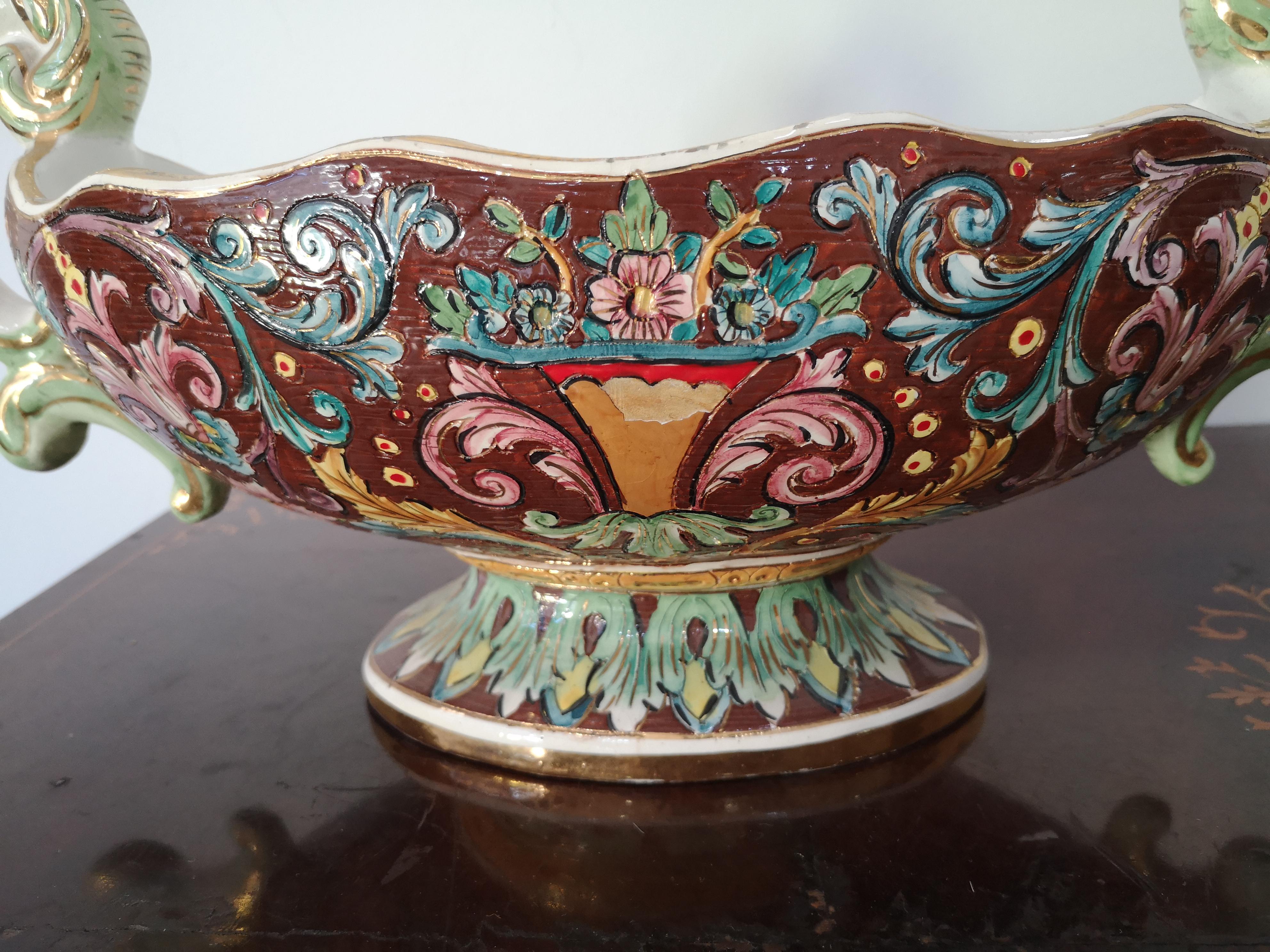 Centrotavola ceramica Deruta anni 30 For Sale 8