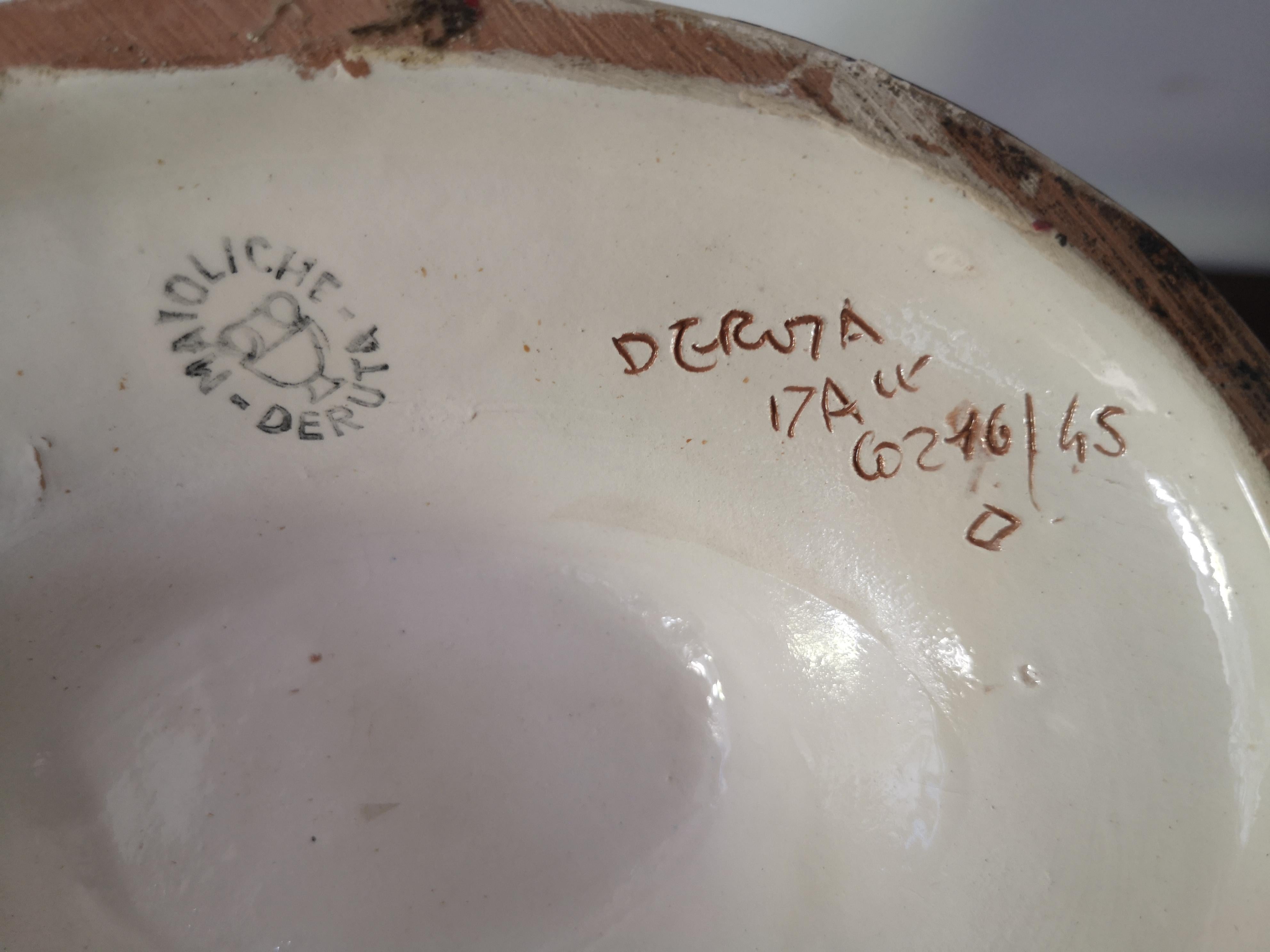 Centrotavola ceramica Deruta anni 30 For Sale 10