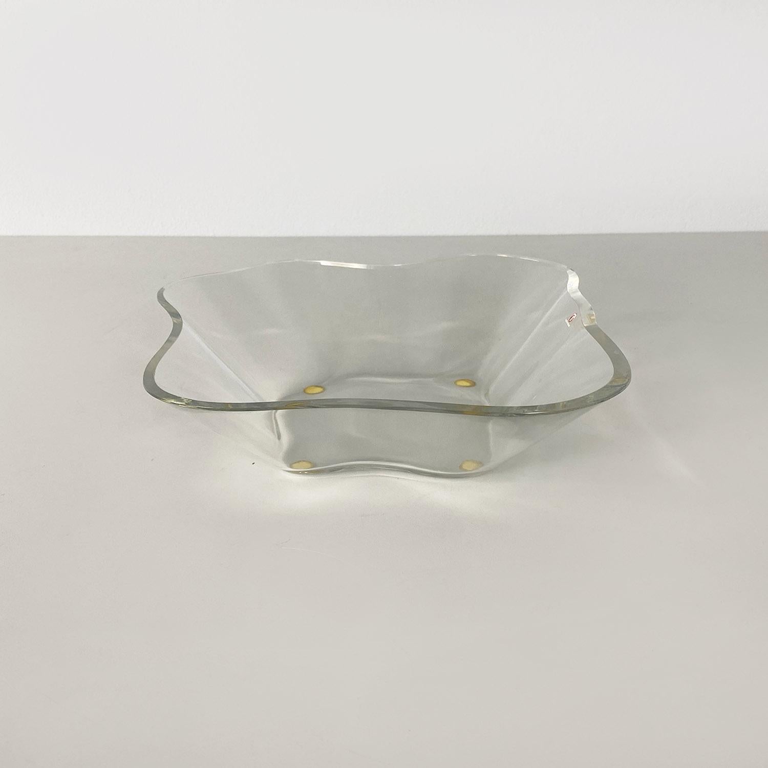 Modern Finnish glass bowl centerpiece, Alvar Aalto for IIttala, 1990s For Sale 1