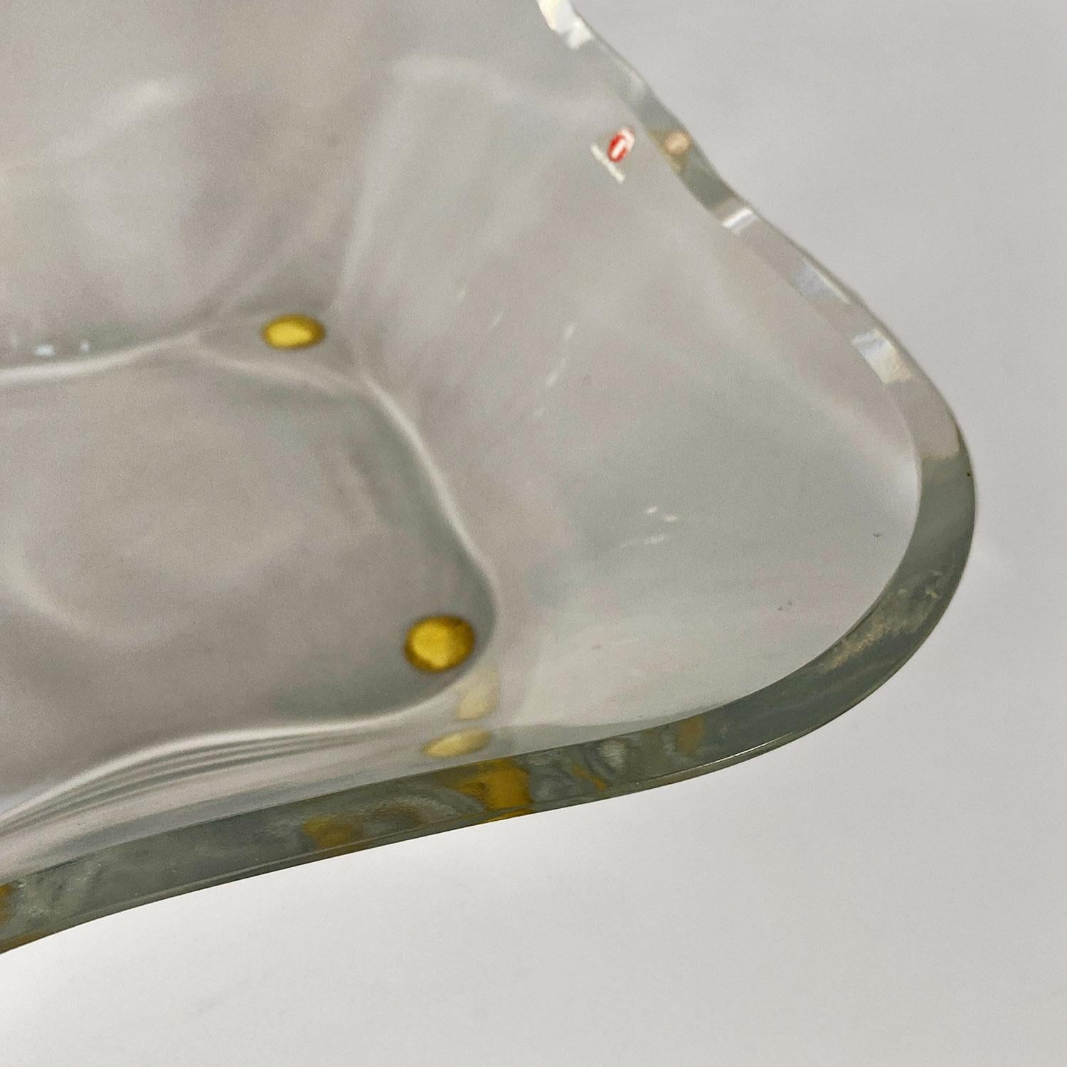 Modern Finnish glass bowl centerpiece, Alvar Aalto for IIttala, 1990s For Sale 3