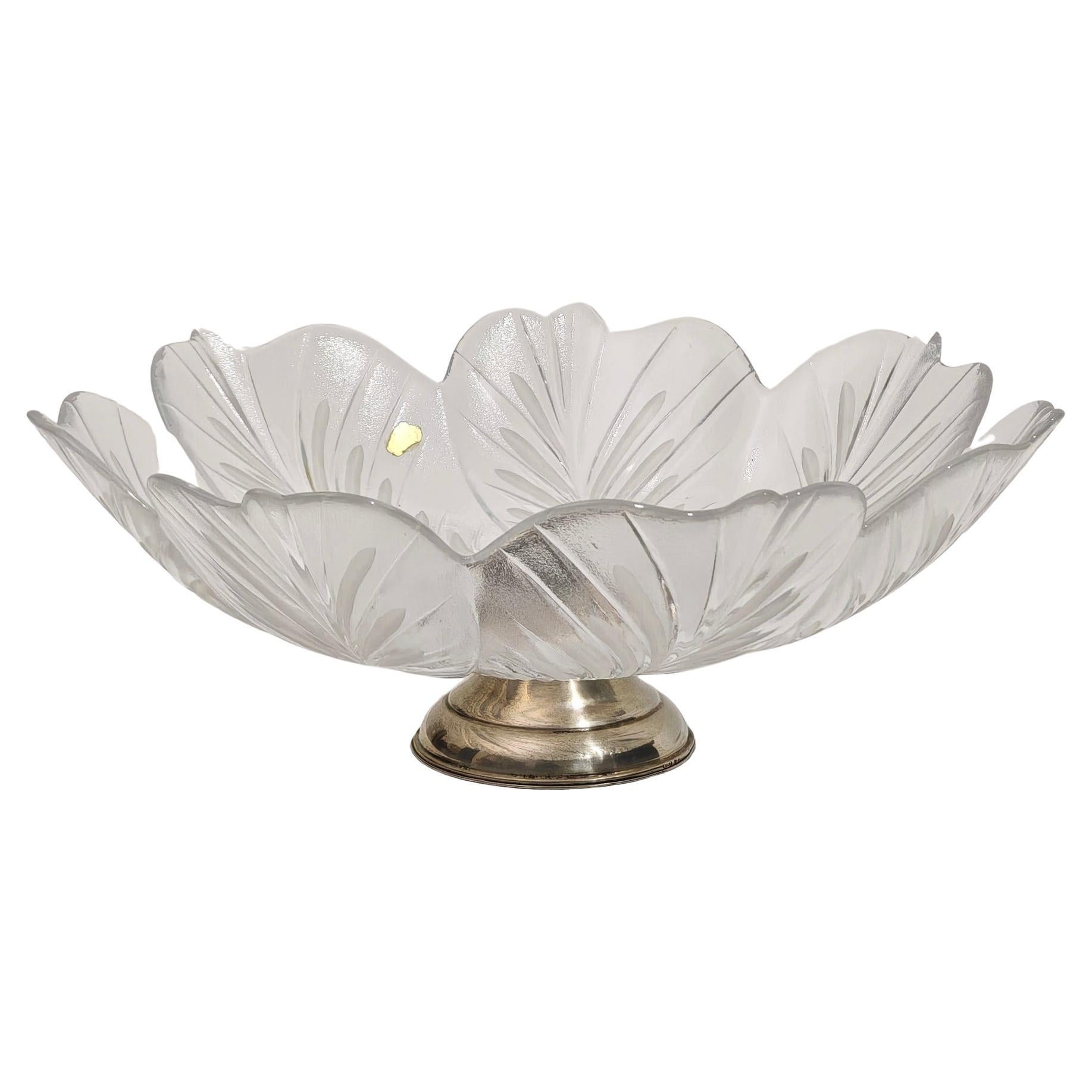 Centre de table Cristal opalescent Modernité du milieu du siècle Italie 1960 en vente