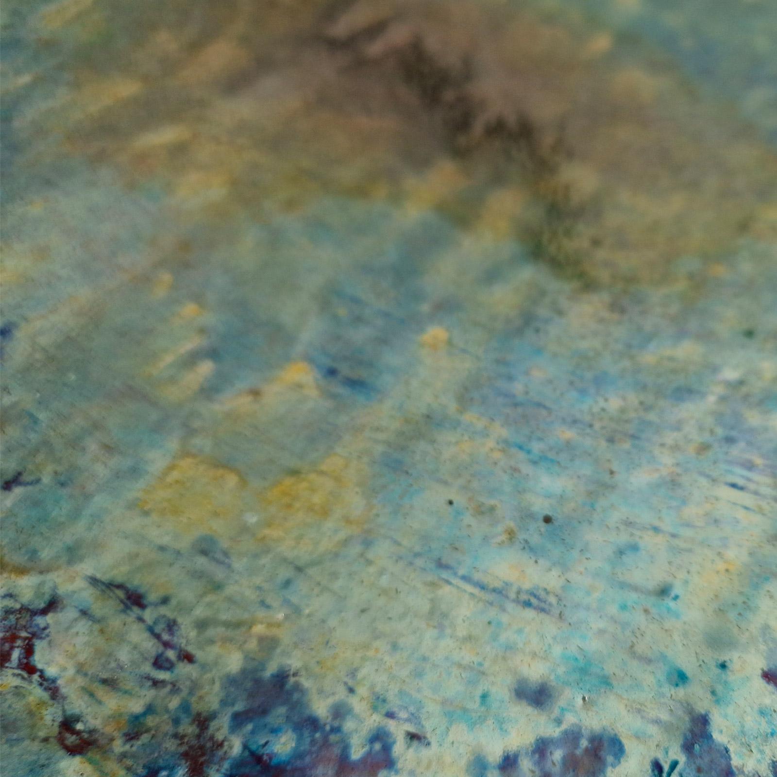 Centro de Mesa de Cerámica Raku de Diseño Moderno - ONDA Pieza Única Verde Dorado en Nuevo estado para la venta en Spilimbergo, IT