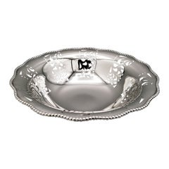 Centrotavola in argento Sterling Italienische bordo perlinato e traforato