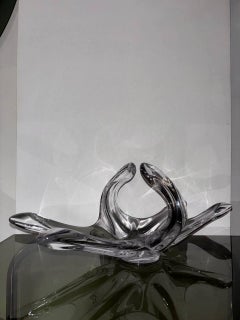 Crystal centerpiece of excellence Art Vannes France 1950.