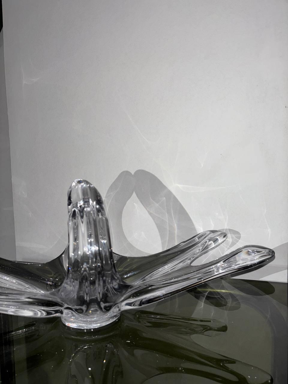 Tafelaufsatz in Crystal of Excellence Art Vannes Frankreich 1950. (Moderne der Mitte des Jahrhunderts) im Angebot