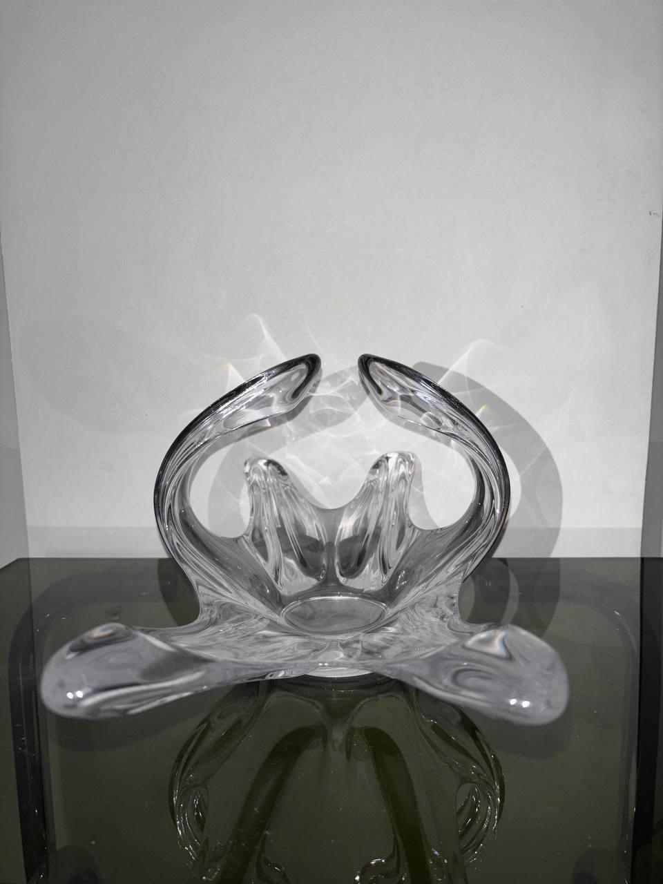 Tafelaufsatz in Crystal of Excellence Art Vannes Frankreich 1950. (Muranoglas) im Angebot