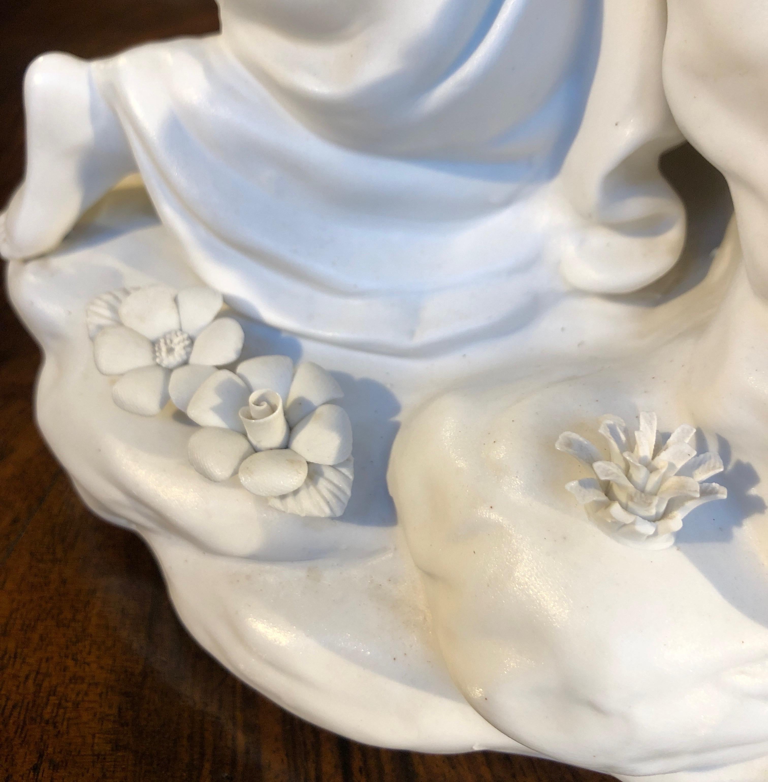Centerpiece In White Porcelain Biscuit 20th Century Mythological Sculptural Group For Sale 10