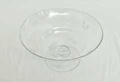 Centrotavola in Vetro Cristallo inciso Mid-Century Modern Italia 1980/90