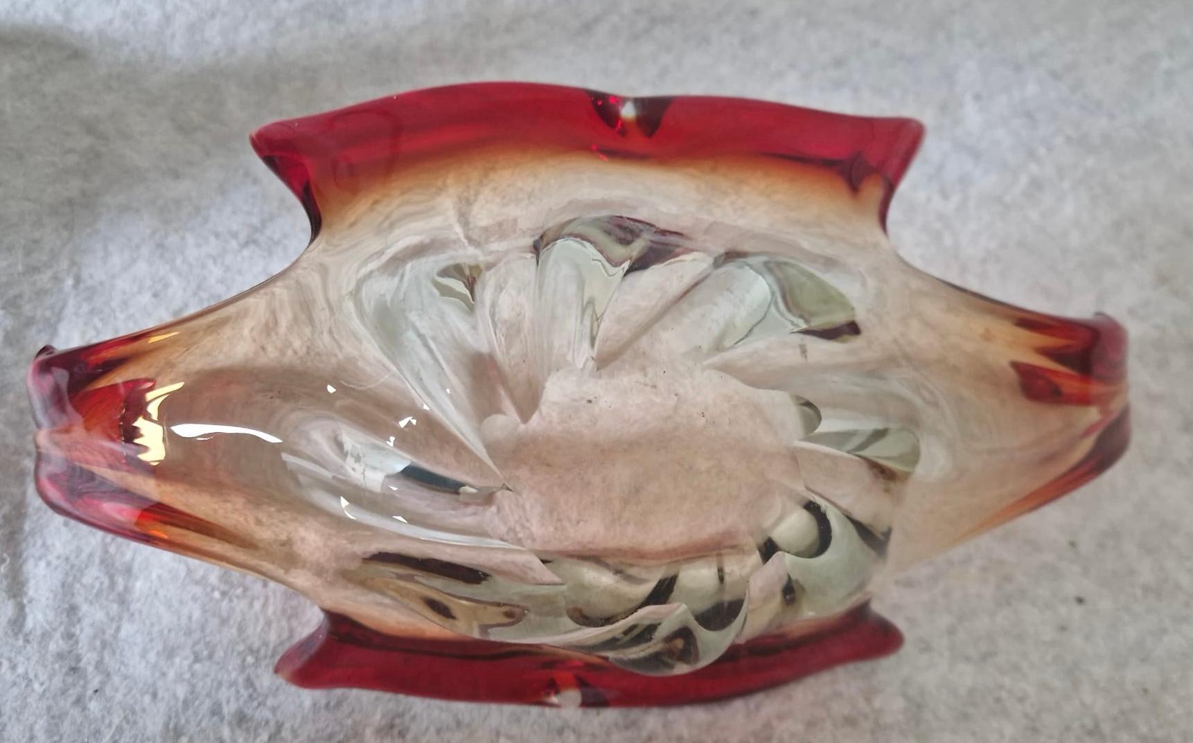 Late 20th Century Murano submerged glass centerpiece attributed to Archimede Seguso, 1970 For Sale