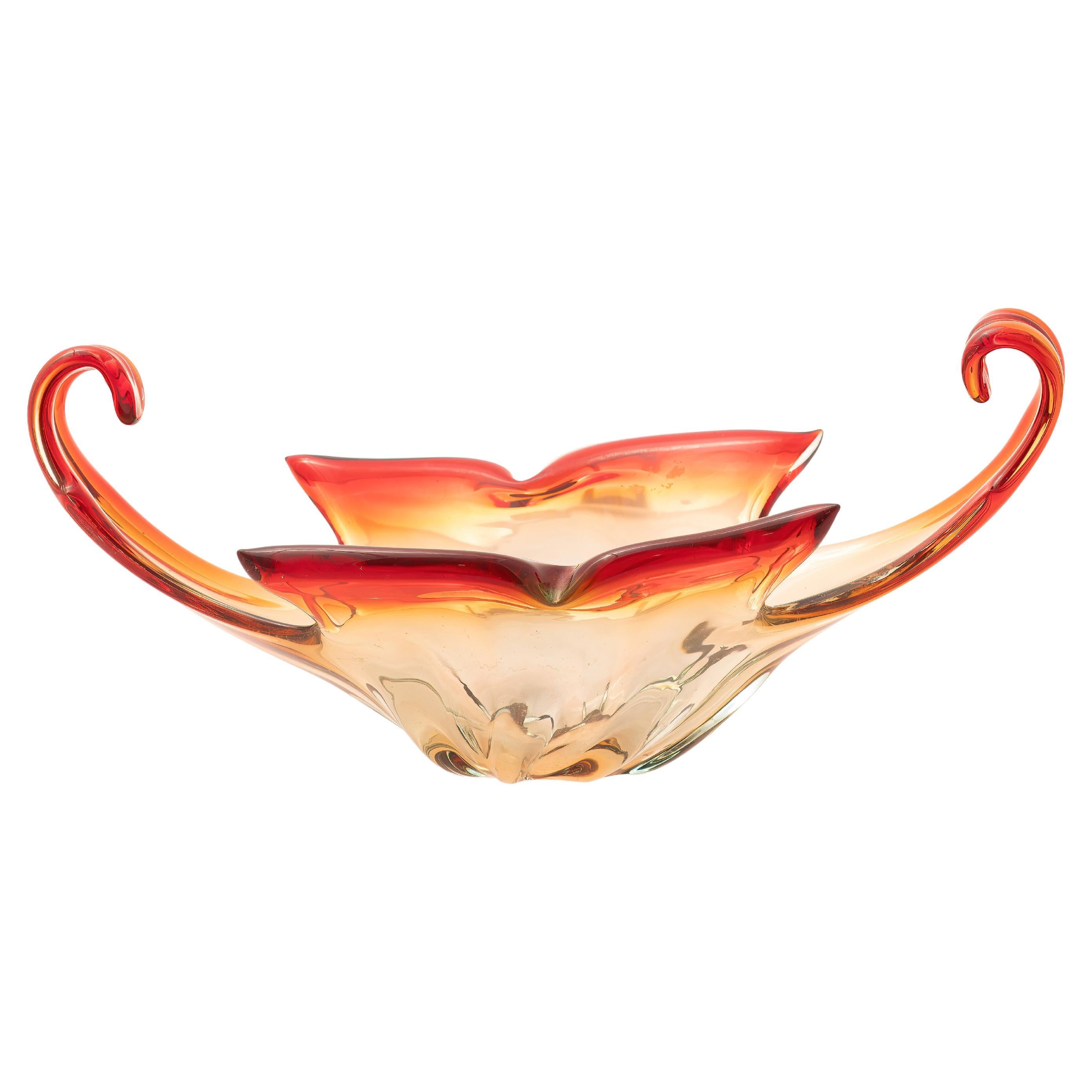 Tafelaufsatz aus Muranoglas, Archimede Seguso zugeschrieben, 1970