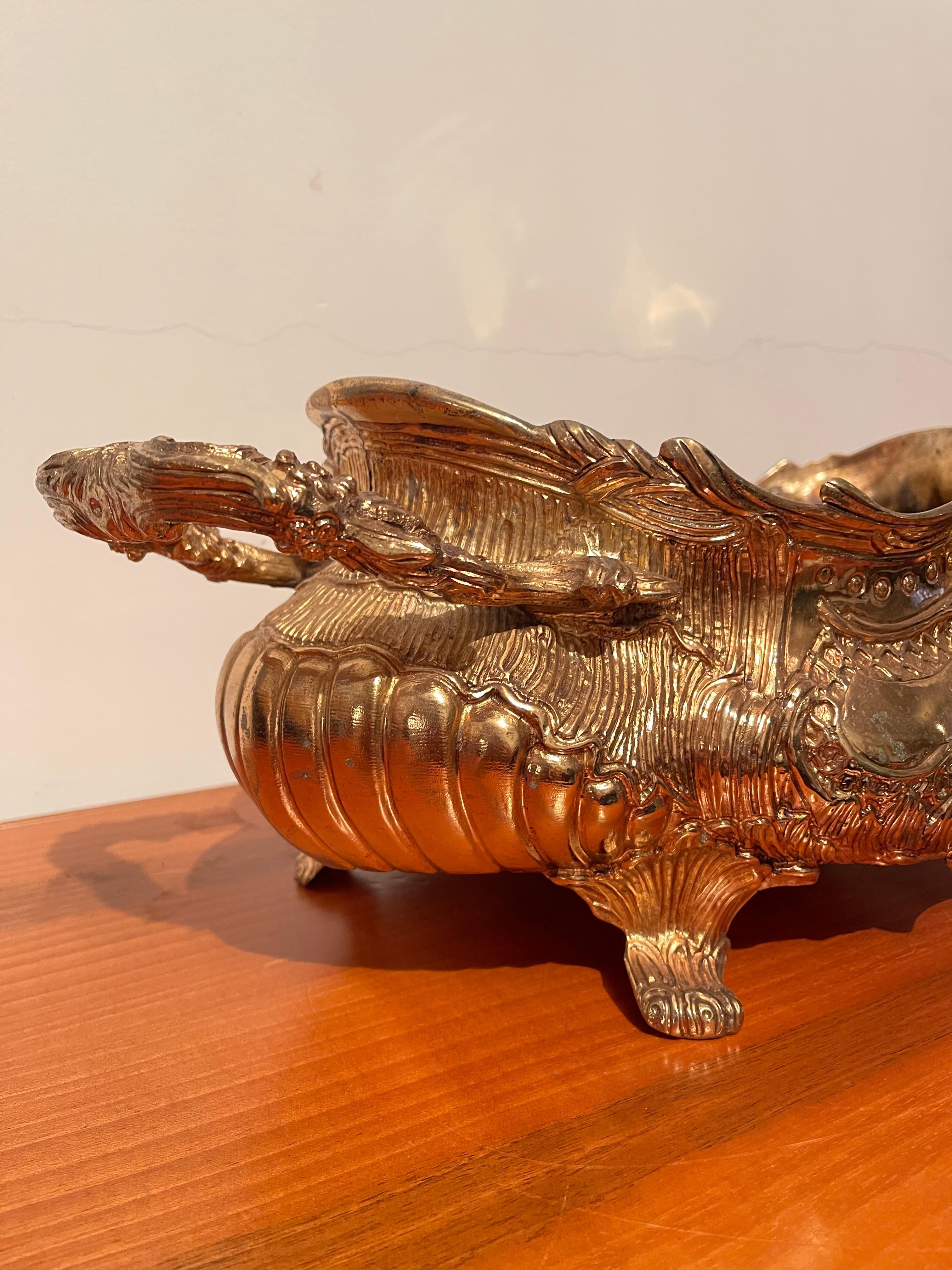 Luigi XV Centrotavola ovale in bronzo stile francese luigi XV anni '90 in vendita