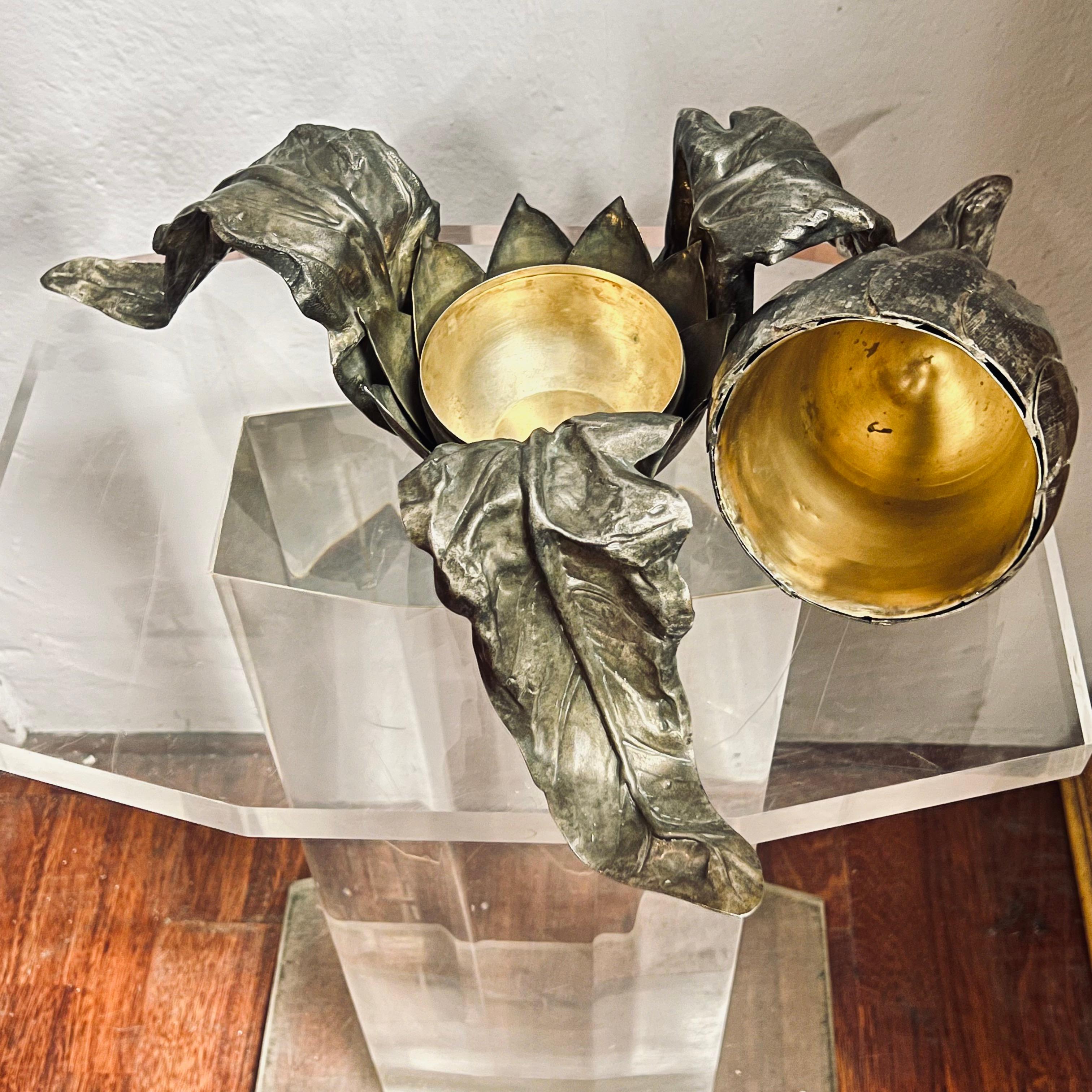 Centro de mesa artesanal - Atelier Franco Lapini - Italia - Años 60 en venta 4