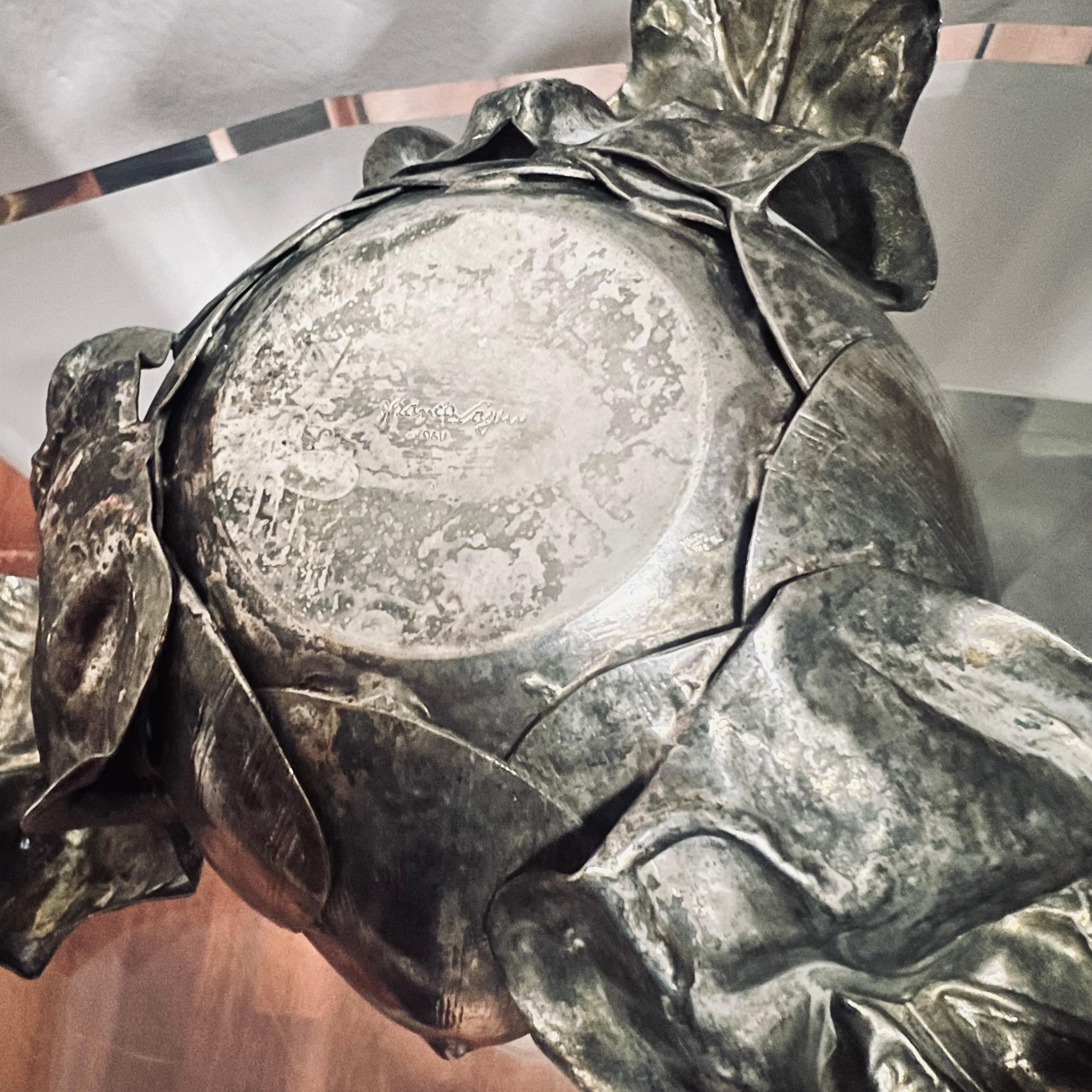 Centro de mesa artesanal - Atelier Franco Lapini - Italia - Años 60 en venta 9