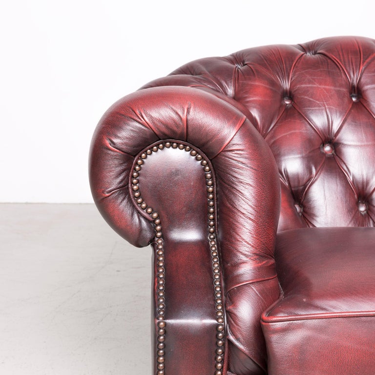 Centurion Chesterfield Leather Armchair Red Vintage For ...