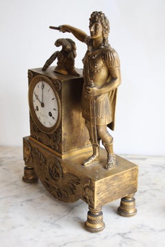 Centurion Gilt Bronze Clock, 19th Century