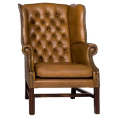 Centurion Leather Armchair Brown Chesterfield Retro