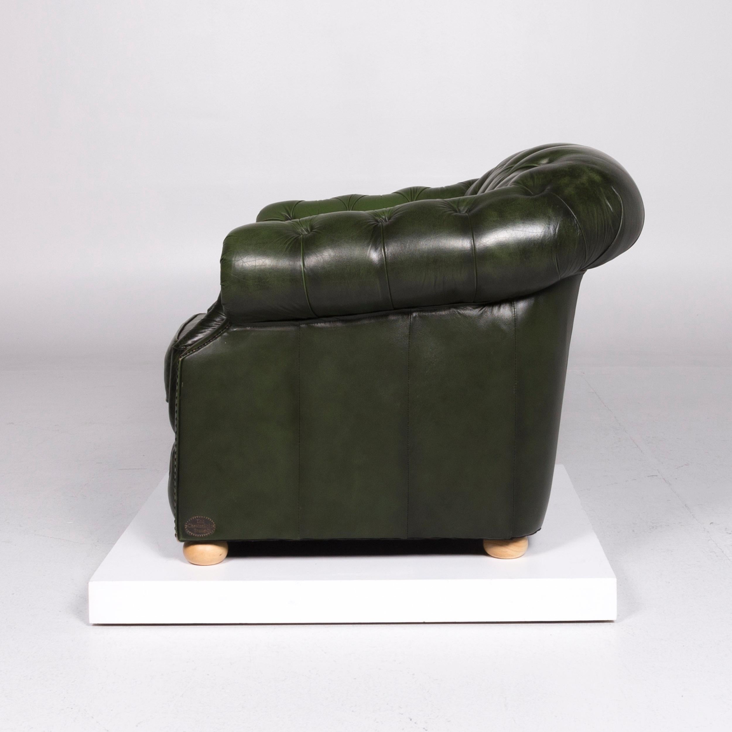 Centurion Leather Armchair Chesterfield Green 3