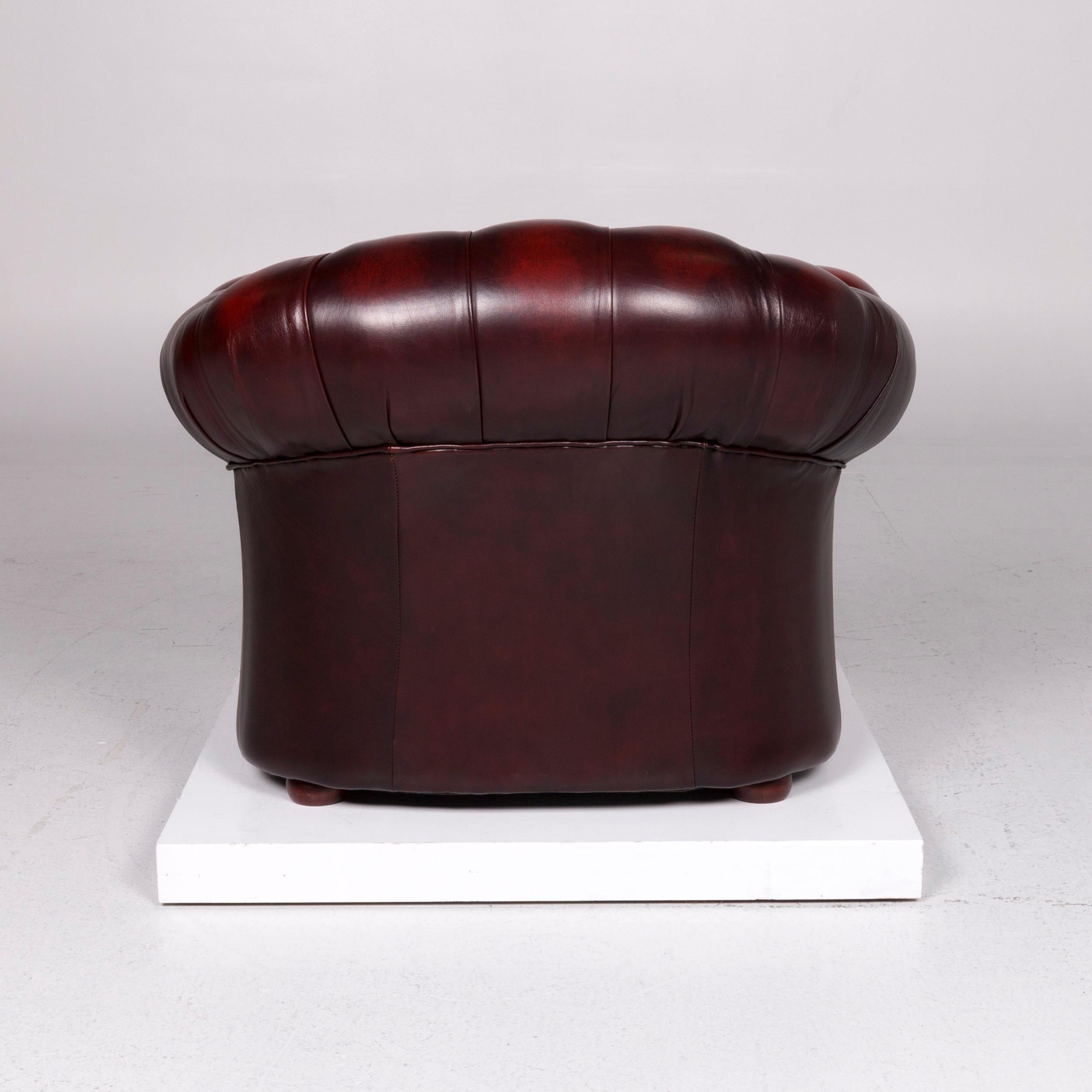 Contemporary Centurion Leather Armchair Red