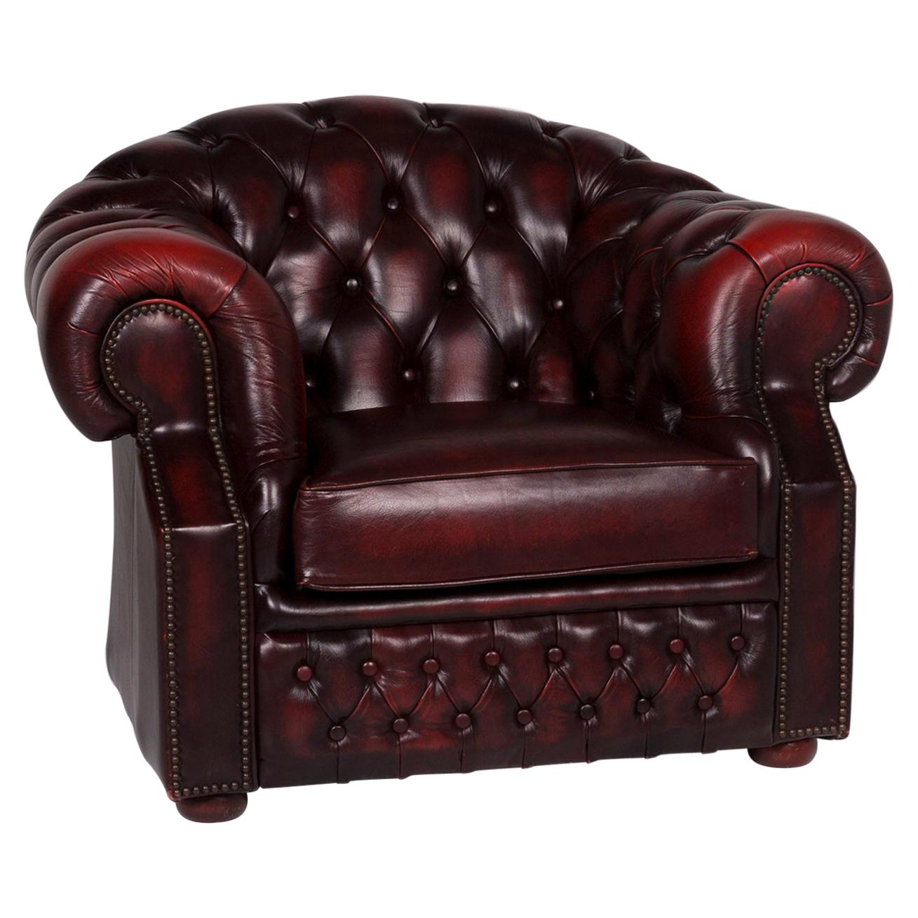 Centurion Leather Armchair Red
