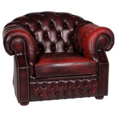 Centurion Leather Armchair Red
