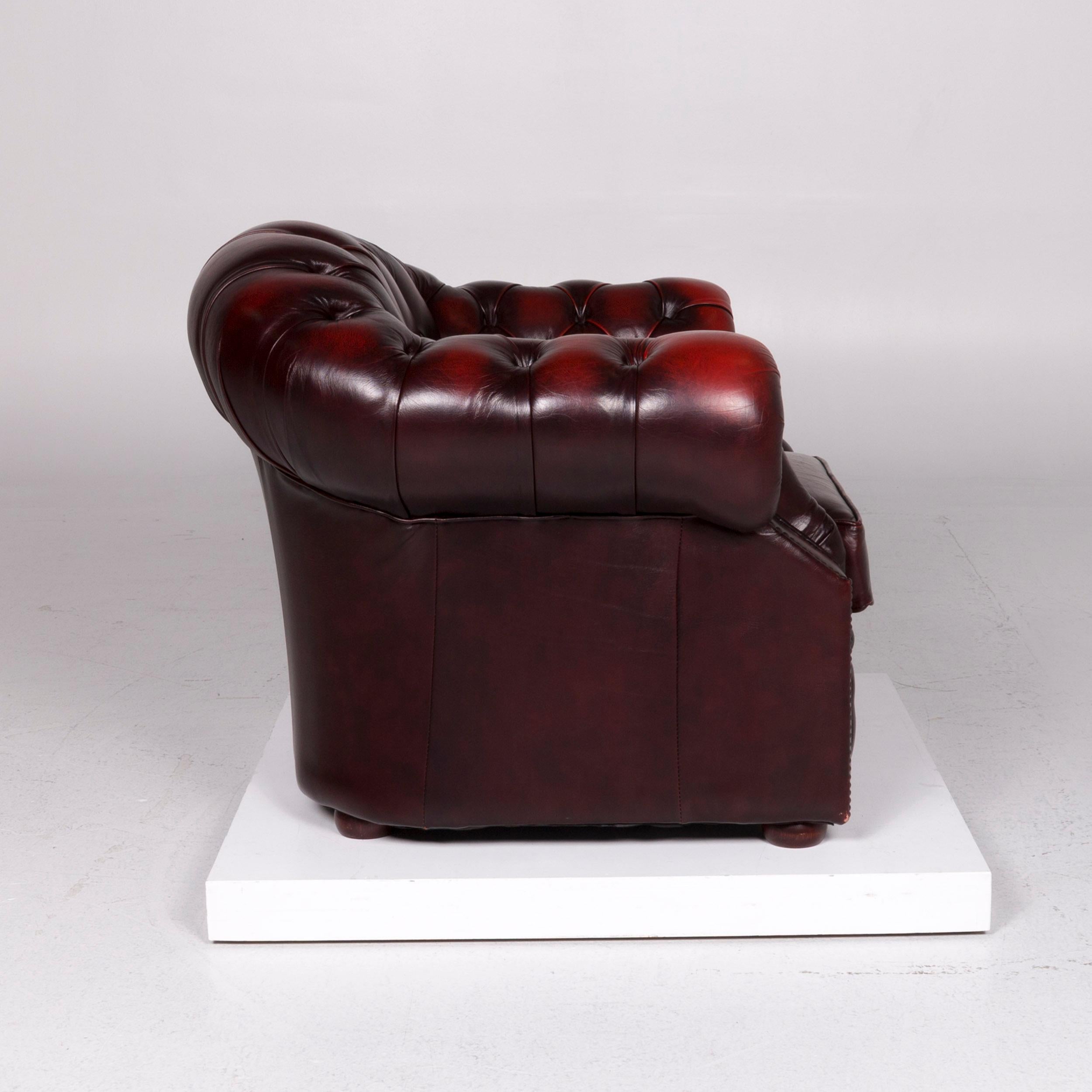 Centurion Leather Armchair Set Red 2