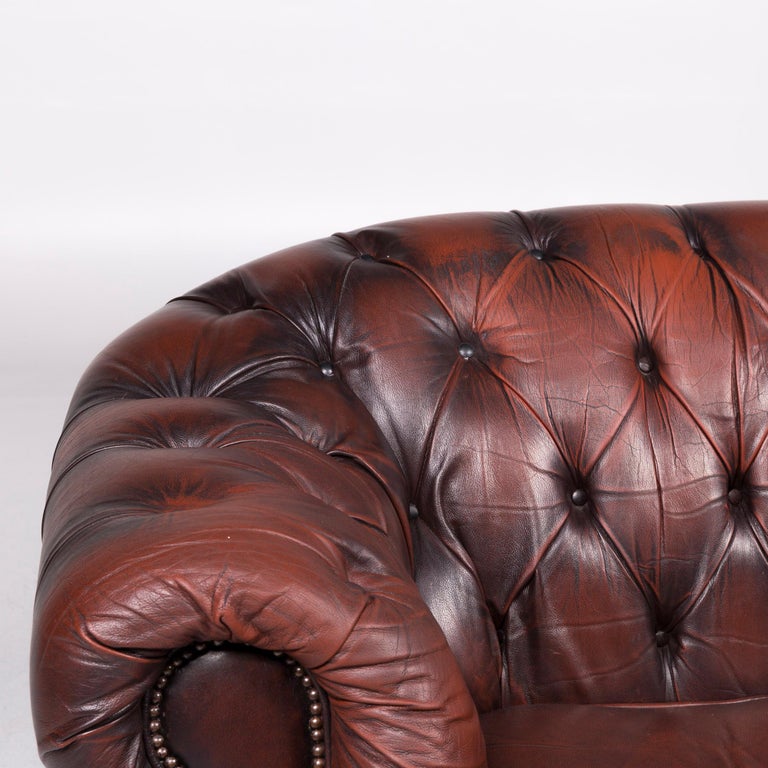 Centurion Leather Sofa Brown ThreeSeat Chesterfield at 1stDibs