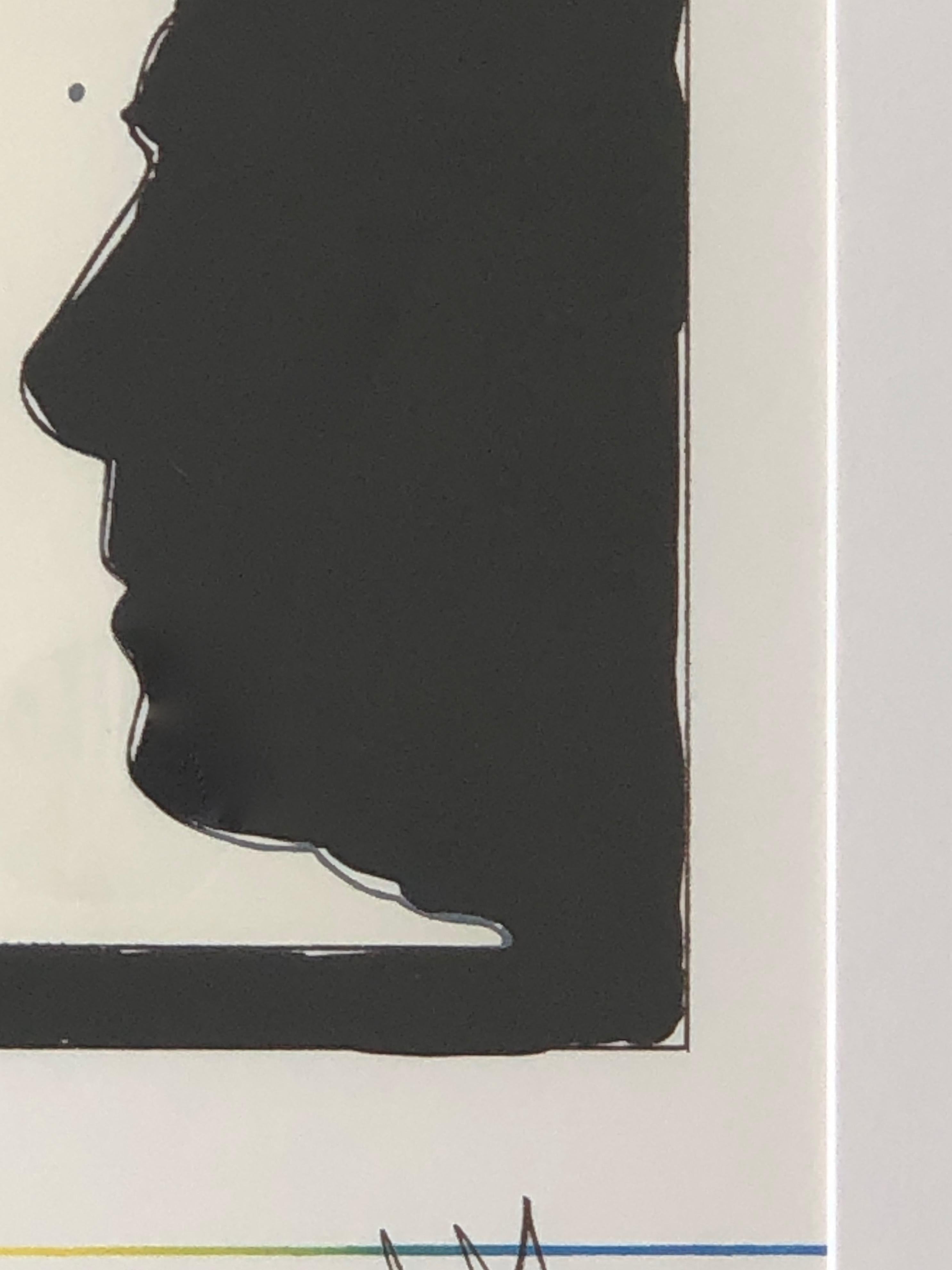 Century Black and White Jasper Johns Lithograph, Cup Two Picasso, 1973 1