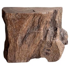 Jahrhundert-vergrabener Teakholz-Sockel aus dem Regenwald von Sumatra, modern organisch