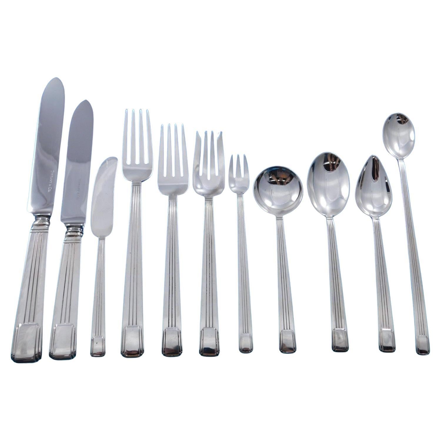 Century von Tiffany & Co. Sterling Silber Besteck Set 8 Service 97 Stück Abendessen im Angebot