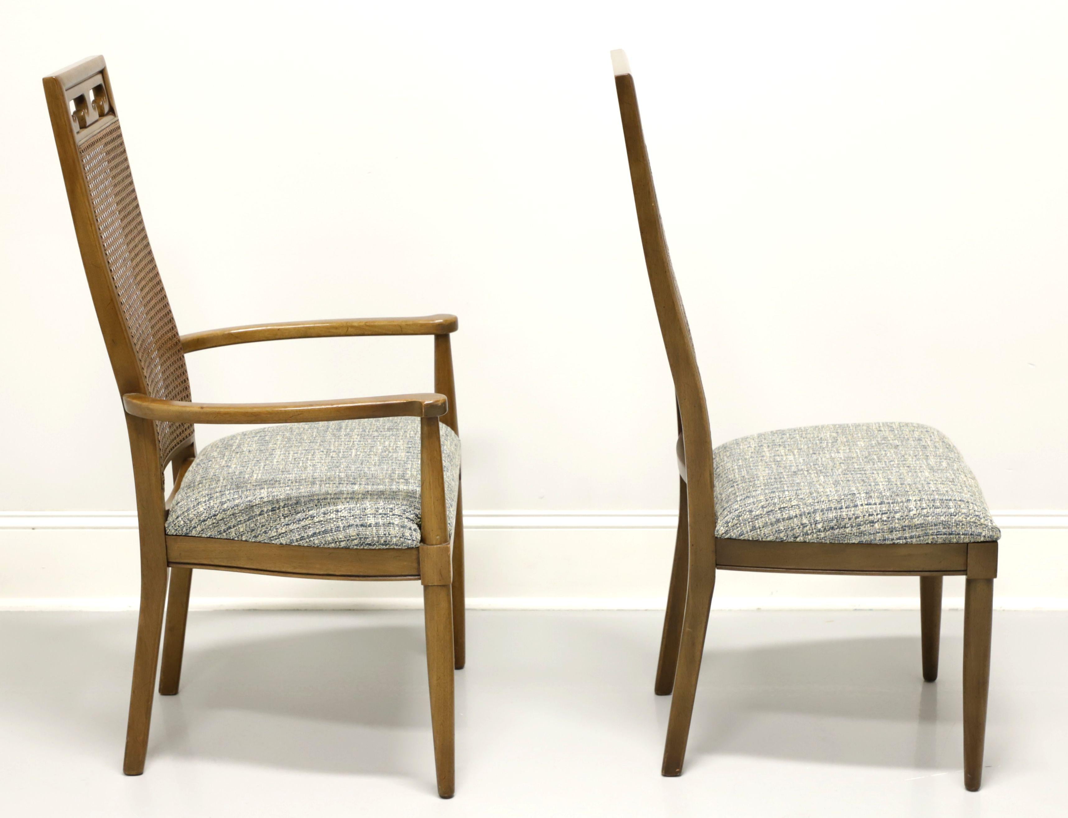 20th Century CENTURY Caned Walnut Spanish Style Dining Chairs - Set of 6 For Sale