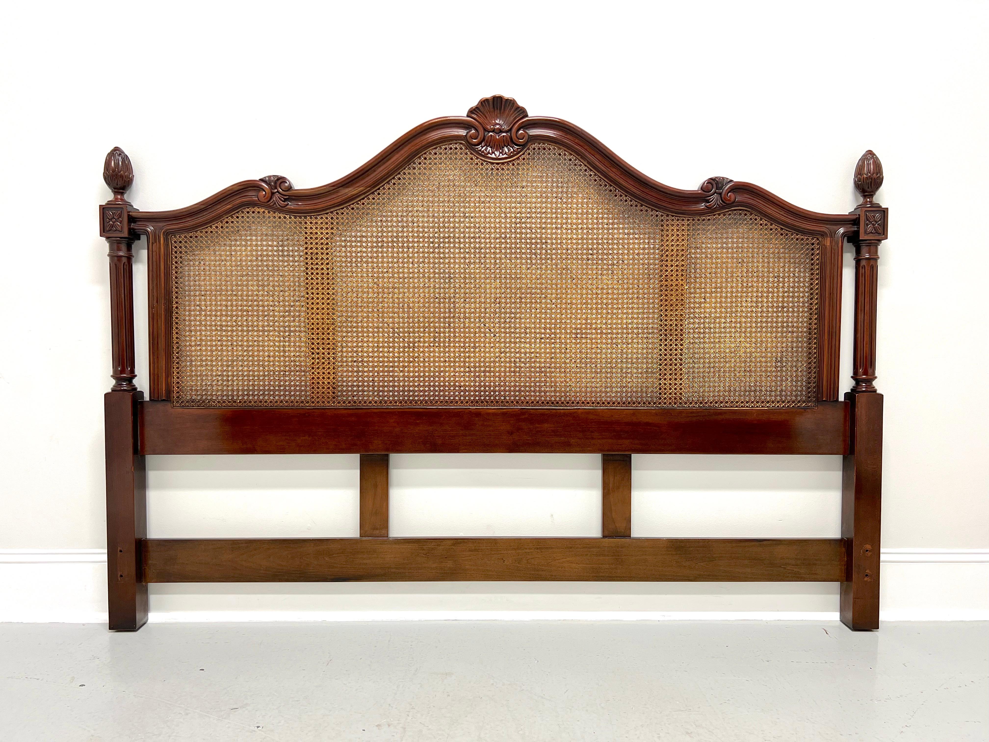 CENTURY Cardella Collection Cherry Caned Italian Provincial King Size Headboard 4