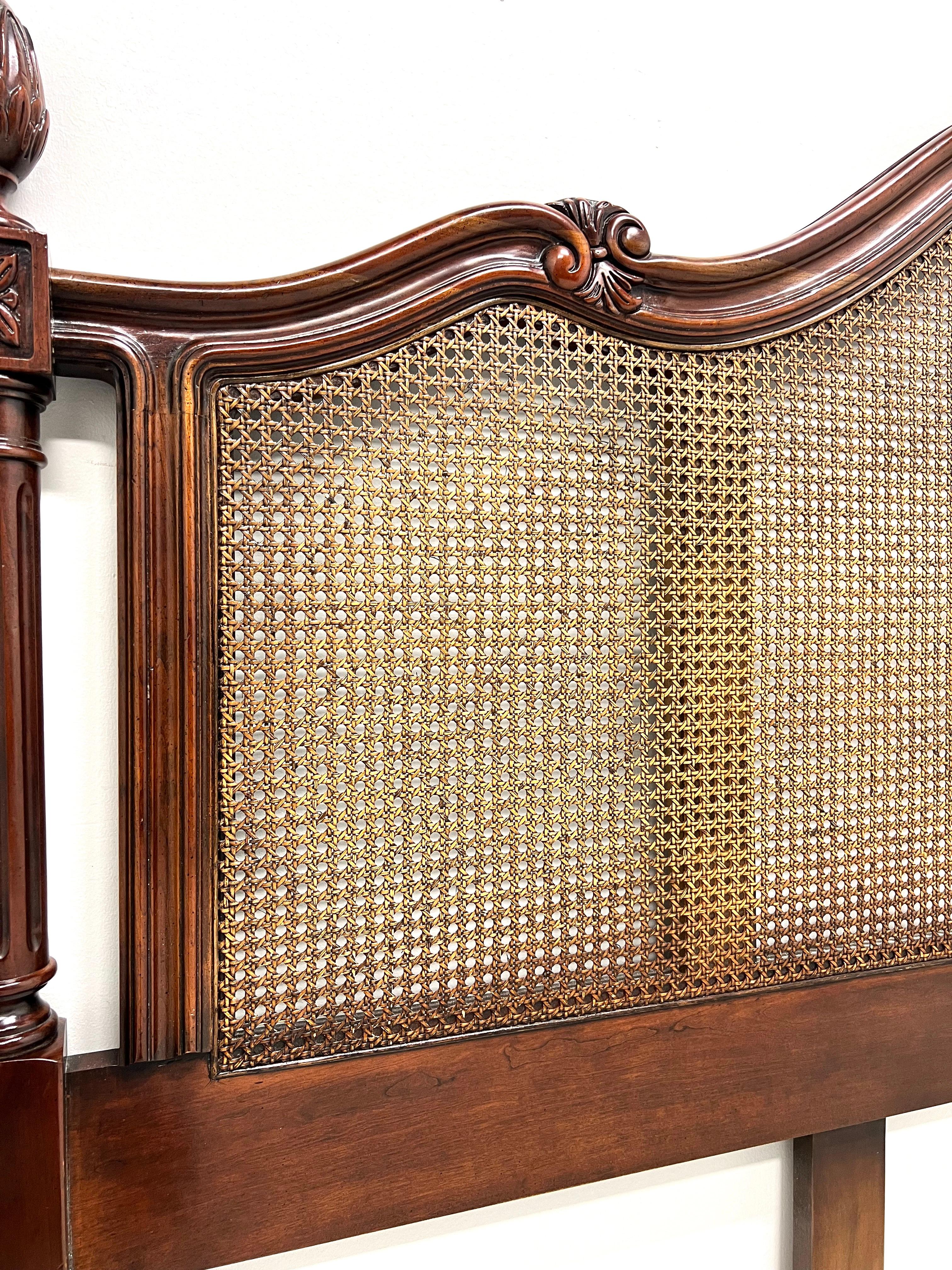 CENTURY Cardella Collection Cherry Caned Italian Provincial King Size Headboard In Good Condition In Charlotte, NC