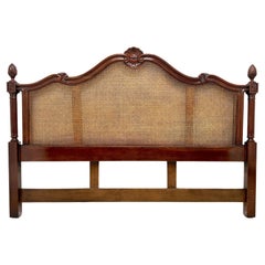 Vintage CENTURY Cardella Collection Cherry Caned Italian Provincial King Size Headboard