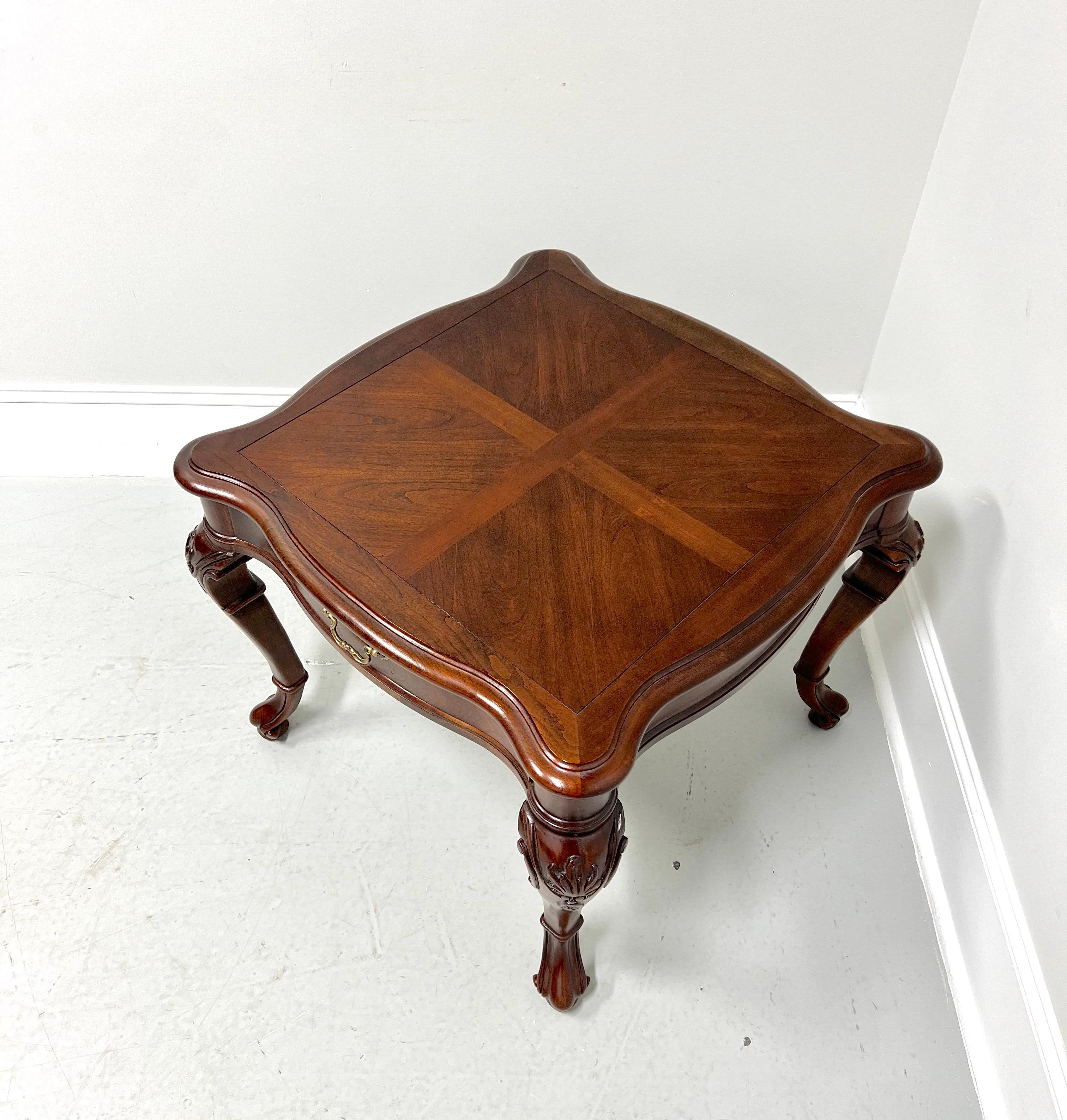 Other CENTURY Cardella Collection Cherry Italian Provincial Serpentine Lamp Side Table For Sale
